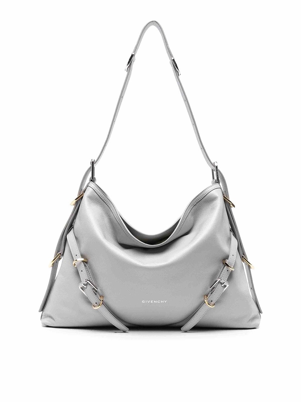 NWT Givenchy VOYOU Grey Leather Hobo shoulder Bag